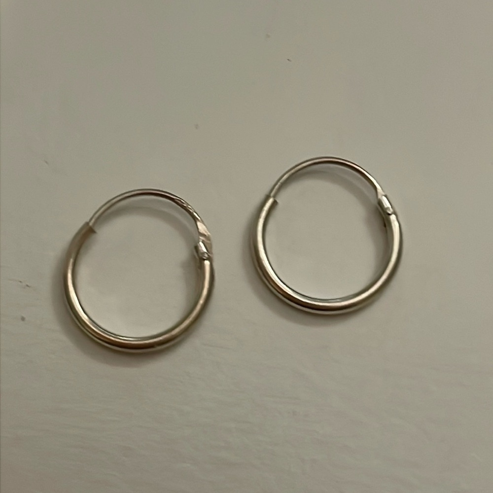 Sterling silver hoops
